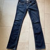 True Religion Women’s Size 28 Straight Leg Low Waisted Medium Wash Jeans. Photo 0