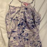 Lilly Pulitzer Lily Pulitzer Purple And White Tank Top Photo 0