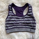 Lily Of France Lily of a France Purple and Grey Striped Sports Bra Photo 0