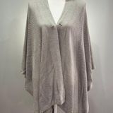 Calvin Klein CLEARANCE! Gray Metallic Poncho Sweater O/S Like New Photo 0