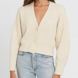 A New Day  Women’s Small Cream Button Up Knit Cardigan Sweater Long Sleeve Cozy Photo 0
