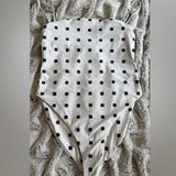 Stone Fox Swim Shanti One Piece in Off White/Black, Size Large Photo 0