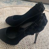 Giuseppe Zanotti Suede Peep Toe heels 6.5 Photo 0
