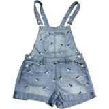 Disney Parks Mickey Mouse Denim Short Overalls Juniors Size Medium Bounding Photo 0