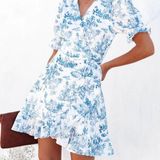 VICI Mayflower Printed Wrap Dress Photo 0