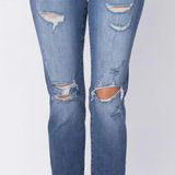 Judy Blue  Distressed Denim High Rise Boyfriend Jeans Women's Size 5 27 Photo 0