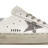 Golden Goose  Hi Star White Glitter Star Mirror Heel Photo 0