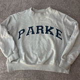 PARKE Gray and navy  mockneck sweatshirt  Photo 0