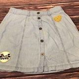 Disney  parks mickey and Minnie Mouse denim jean skirt with patches size medium Photo 0