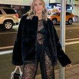 L'Agence  Black Jumsuit Sheer Photo 0