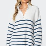 Edikted Oversized quarter zip sweater Photo 0