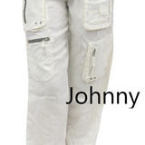 Johnny Was  Pete and Greta 2 SMARIKA Cargo Pant Straight Leg 31" inseam White (S) Photo 0