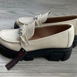 No Boundaries Round Toe Chain Decor Loafers Gothic Chunky Mid Heels Shoes size 9 Photo 0