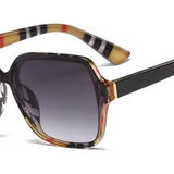 Burberry Print Stylish Square Sunglasses with Gradient Lenses Black Photo 0