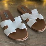 Steve Madden White Leather Daphne Sandals Photo 0