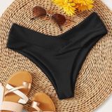 Black Crossover Bikini Bottoms Size M Photo 0