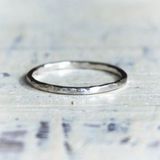 Handmade dainty sterling silver stacking ring Photo 0