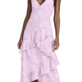 WAYF Open Back Ruffle Hem Midi Dress Photo 0