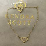 Kendra Scott Rose Quartz  Ari Heart Link Chain Bracelet Photo 0
