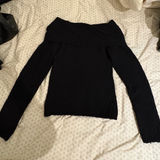 NA-KD  off the shoulder black sweater Photo 0