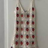 Anthropologie Crochet strawberry cover up dress Photo 0