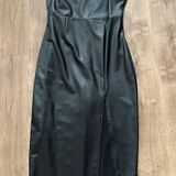 These Three Boutique Faux Leather Midi Dress Photo 0