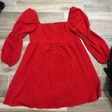 Amazon Red Off The Shoulder Dress Photo 0