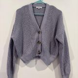 Madewell Gray Cropped Button-Up Cardigan Photo 0