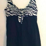Croft & Barrow One Piece Zebra Print Bathing Suit Photo 0