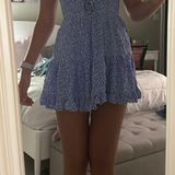 Garage Blue Floral Babydoll Dress Photo 0
