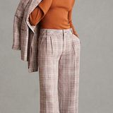Anthropologie Maeve Plaid Wide-Leg Pants Photo 0