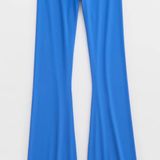 Aerie Petite Blue Cross Over Flare  Leggings Photo 0