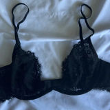 H&M Black Lace Underwire Bra Size 34B Photo 0