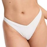 ASOS Design V High Leg Hipster Bikini Bottom in White, Size 8 Photo 0