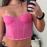 White Fox Boutique white fox pink corset top Photo 0