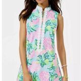 Lilly Pulitzer Jonna Romper in Blue Ibiza Pineapple Shake Size 16 MSRP $178 NEW Photo 0