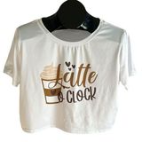 Romwe  cropped coffee T-shirt Photo 0