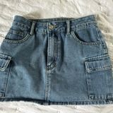 Denim Cargo Skirt Photo 0