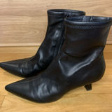 Open Edit  Pointed Toe Black Booties - Size 7 Photo 0