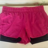 Rbx Active RBX Women's Pink Black Double Sports
Athletic Active Shorts Photo 0