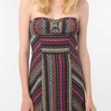 Staring At Stars  Urban Outfitters Baja Tribal Boho Stripe Strapless Dress 8 NWT Photo 0