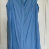 Milly  | Sleeveless Blue Button-Down Dress Photo 0