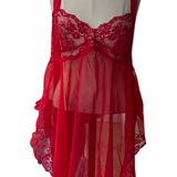Victoria's Secret  Red Lace Baby doll Chemise Size medium Photo 0