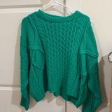 These Three Boutique Green Cable Knit Sweater Photo 0