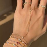 18K Gold Plated Hand Chain Bracelet Photo 0