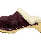 UGG  Australia Women's Purple Suede Studded Shearling Lined Mules/Clogs S… Photo 0