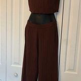 None Two Piece Set Brown Women Size Medium NWOT Photo 0