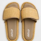 Aerie Straw Sandal Slides Photo 0