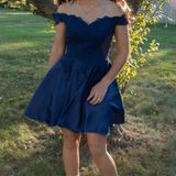 Dancing Queen Navy Blue Hoco/Cocktail Dress Photo 0