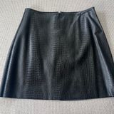 EXPRESS Faux Leather Black Mini Skirt Photo 0